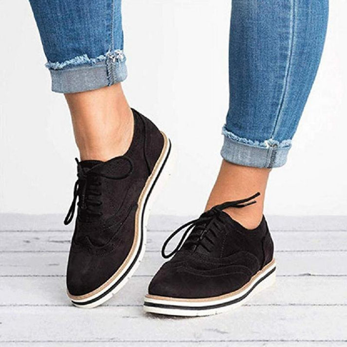 Jenni - elegante PU Lederschuhe mit Schnürsenkeln
