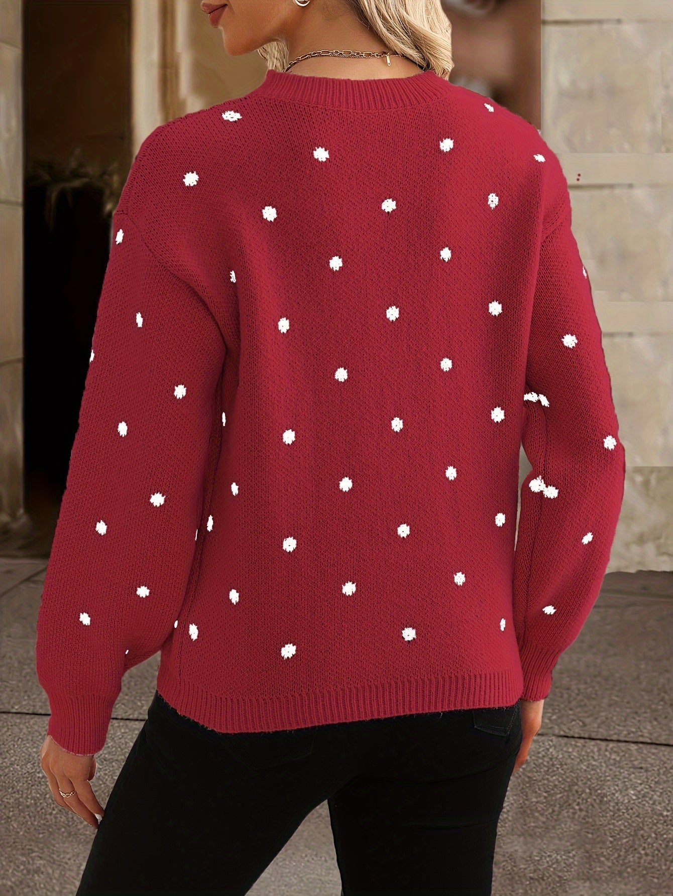 Zara Polka Dot Pullover – Lässig und stilvoll für Frauen im Herbst und Winter