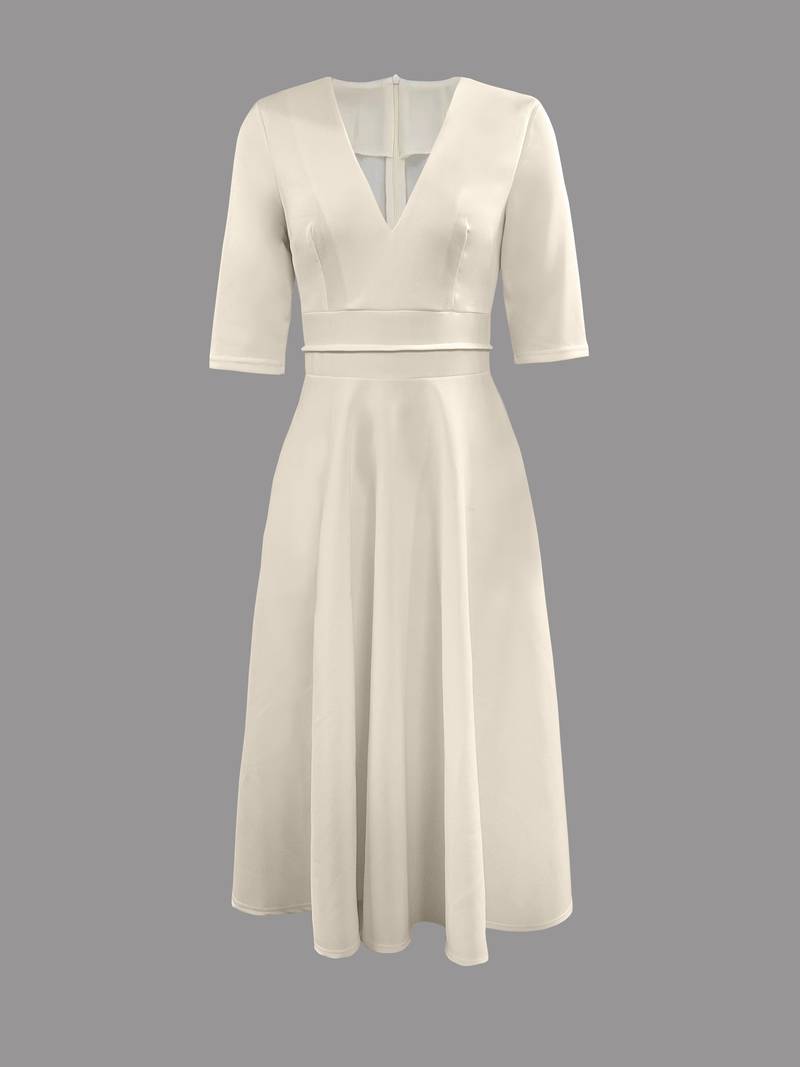 Elegantes Kleid mit V-Ausschnitt für Frauen