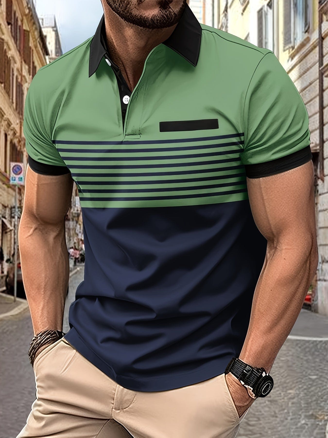 Gestreiftes Sommer-Poloshirt für Männer | Louis