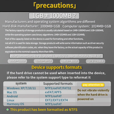 Portabel extern hårddisk USB-C & PD Fast (250 GB-500 GB, för PC, Mac och smarta enheter)