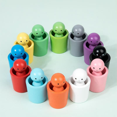 Montessori-Farbsortierbecher