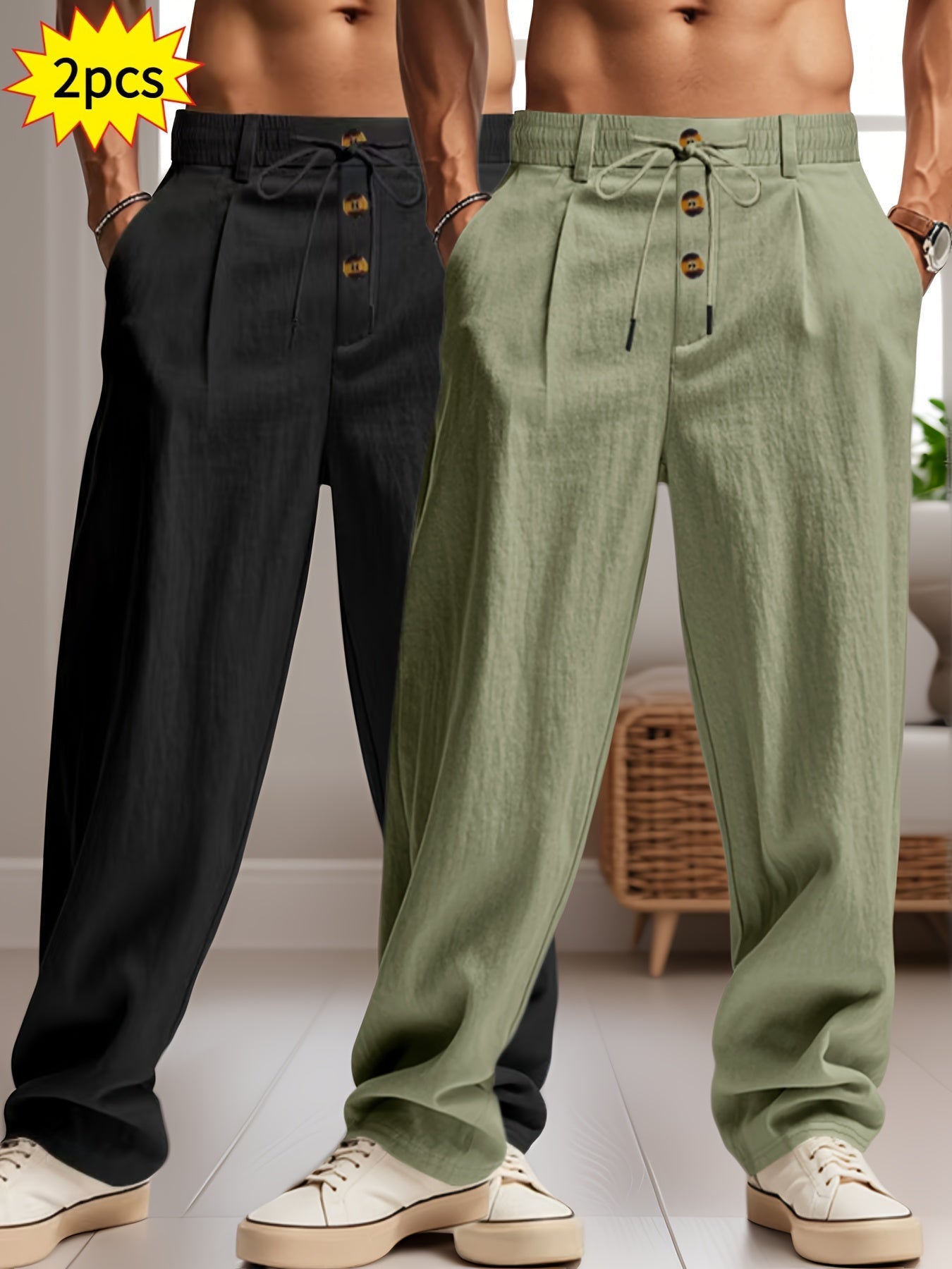 Entspanntes Luxus-Hosen-Set - Komfort und Stil ohne Kompromisse