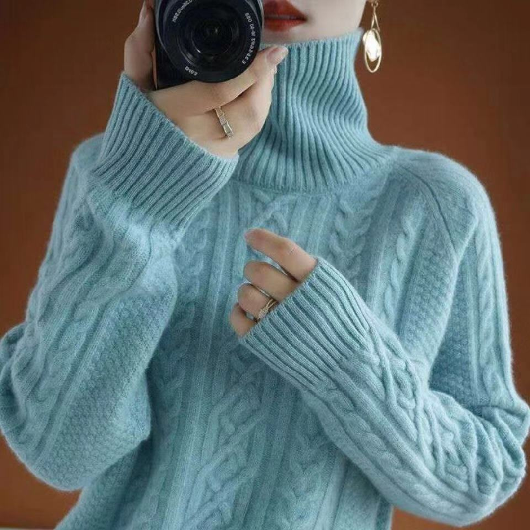 Judy | Damenstrickpullover | Rollkragenpullover | Warm