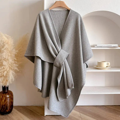 Luxuriöser winddichter Schal-Mantel mit elegantem Fall