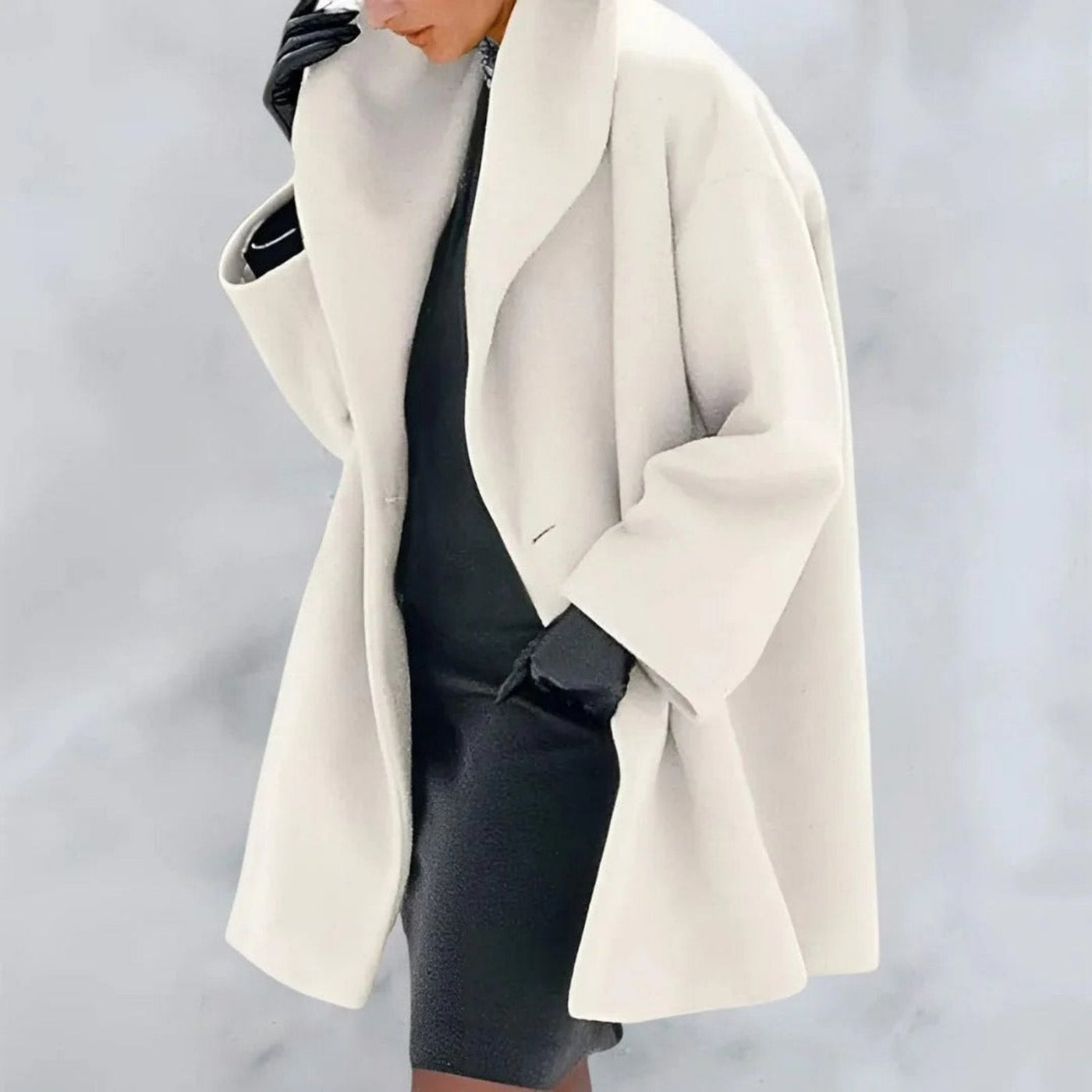 Stylischer langer Wintermantel für Damen mit Knöpfen | Perfekt für kalte Tage