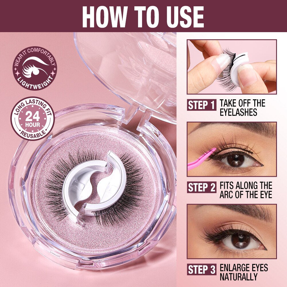 Wiederverwendbare selbstklebende Wimpern