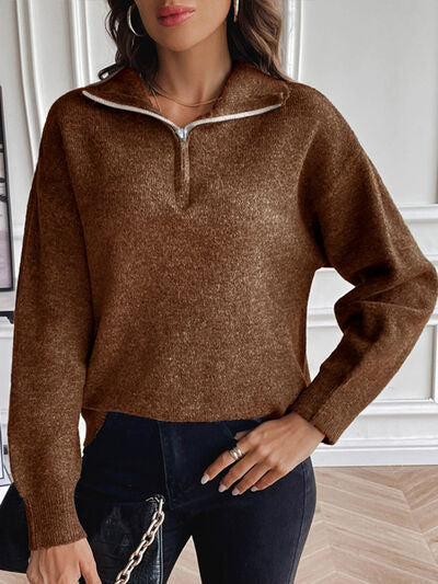 Halbgeschlossener Pullover für Frauen