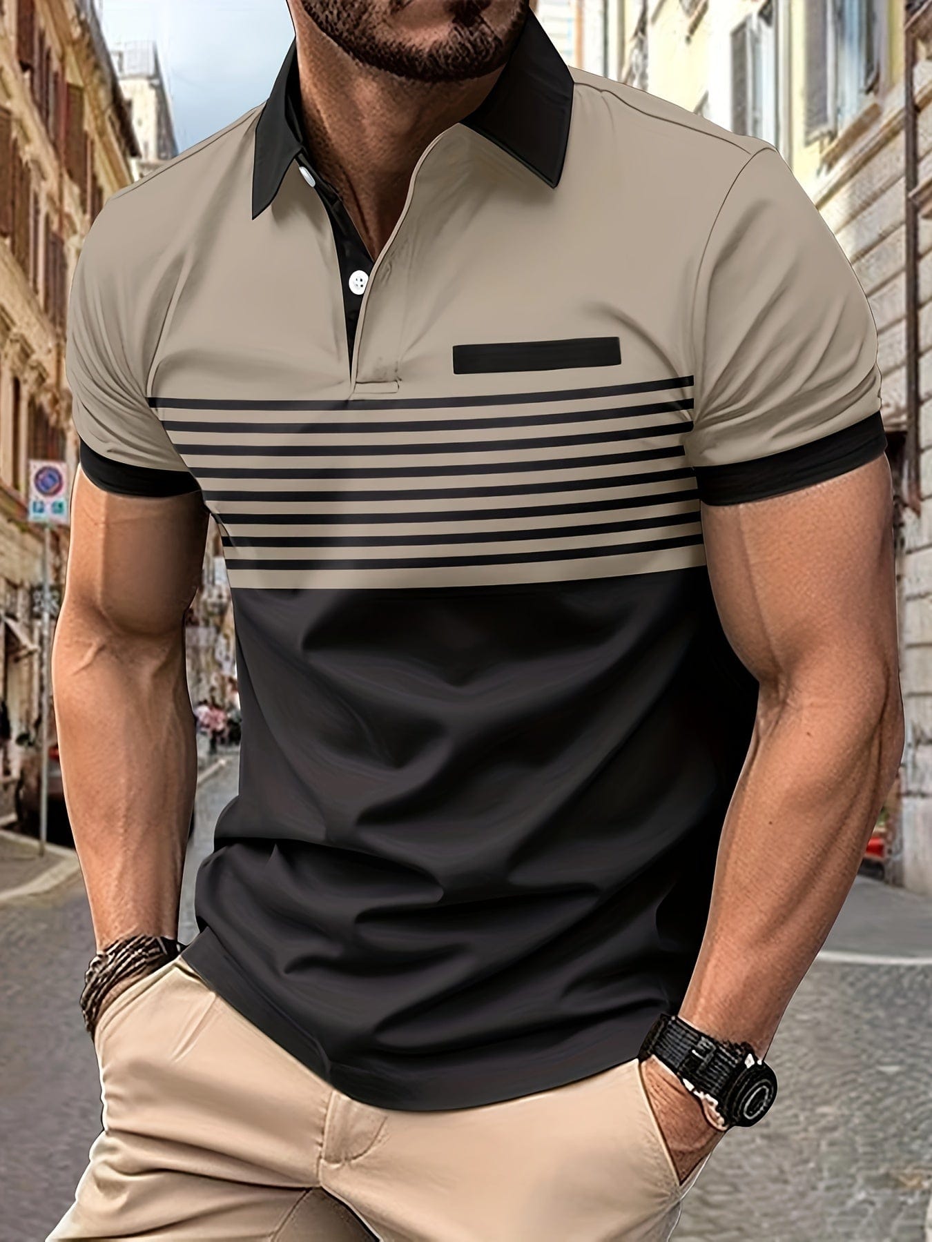 Gestreiftes Sommer-Poloshirt für Männer | Louis