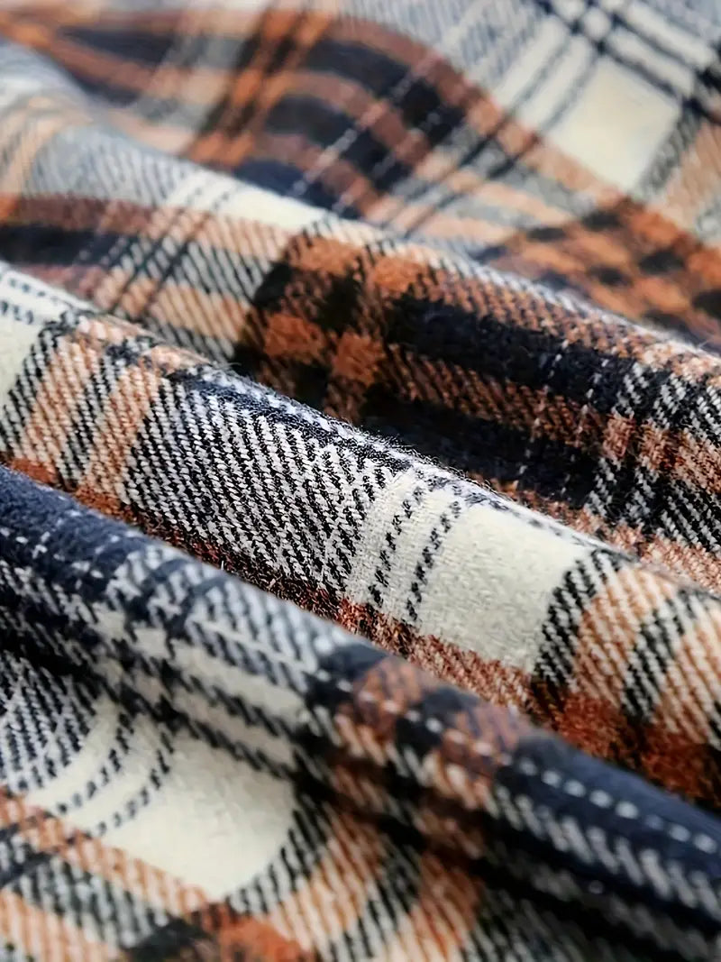 Karierte Jacke mit Reißverschluss