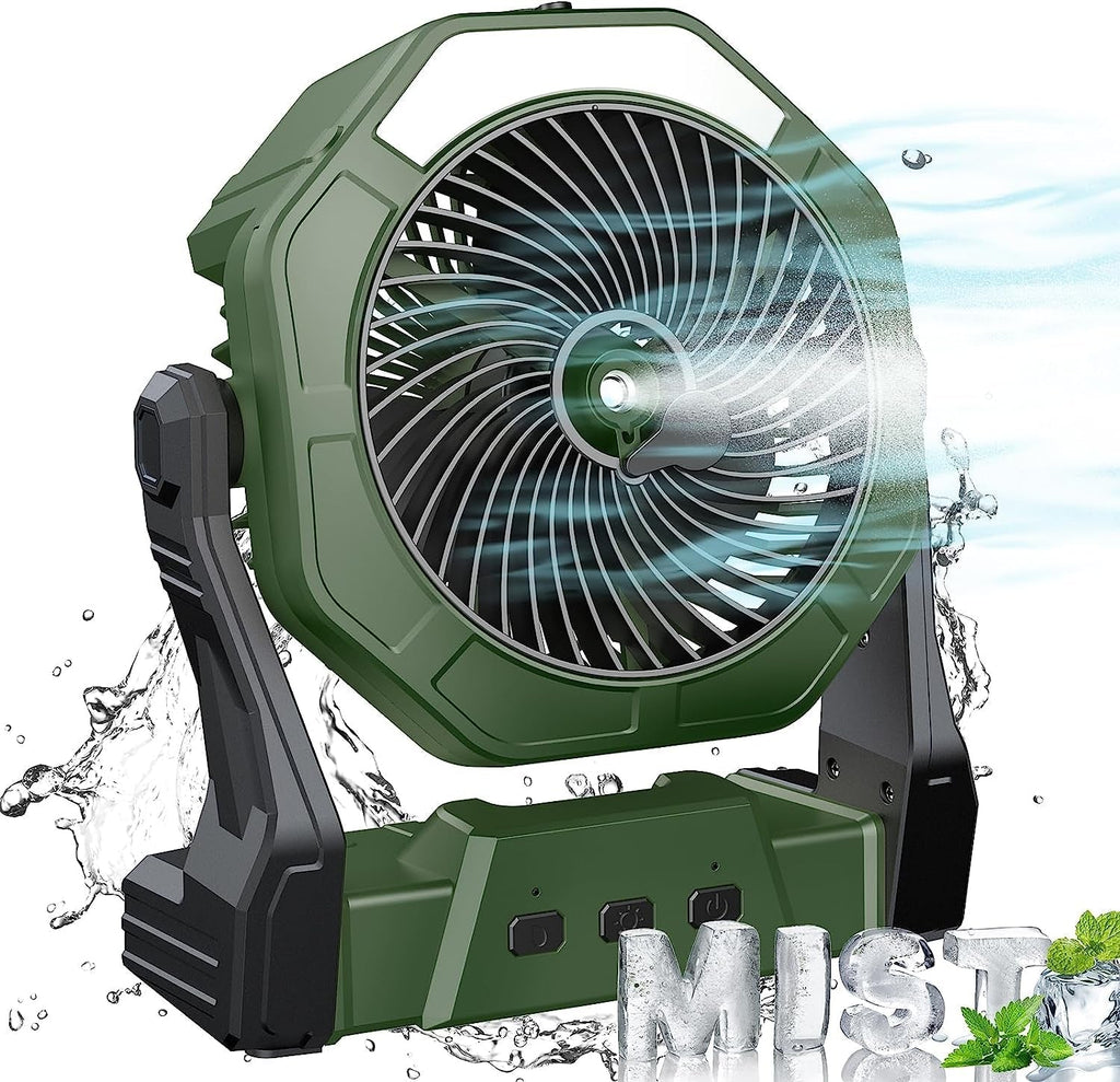 Tragbarer Nebel-Ventilator, 8-Zoll 10000Mah wiederaufladbarer batteriebetriebener Ventilator