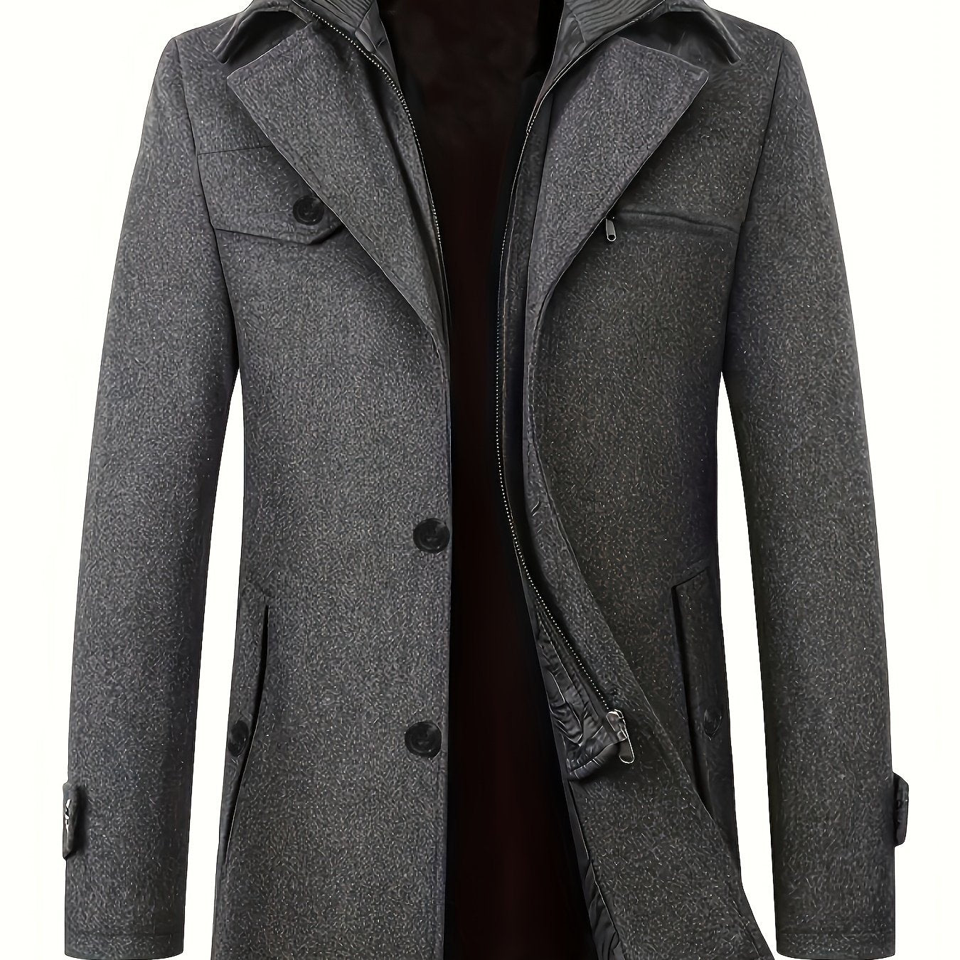Floris | Chaqueta casual con cremallera para hombre, lisa