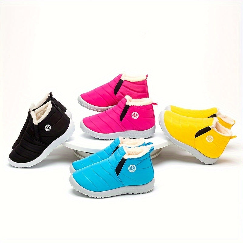 Varma, mysiga, halkfria ankelkängor i fleece, mjuka vandringskängor - Laice