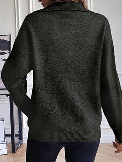 Halbgeschlossener Pullover für Frauen