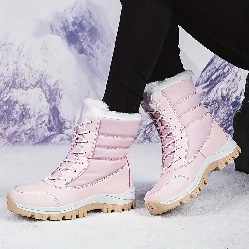 Wasserdichte Damen-Schneestiefel – isolierte Winterstiefel mit rutschfester Sohle