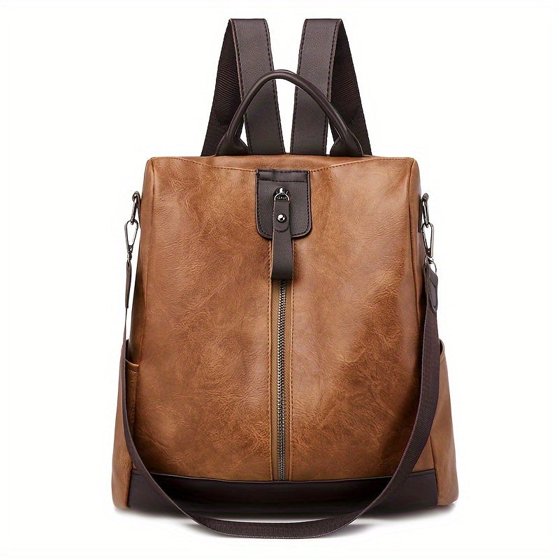Taschen-Rucksack für Frauen aus veganem PU-PU Leder mit sicherem Design