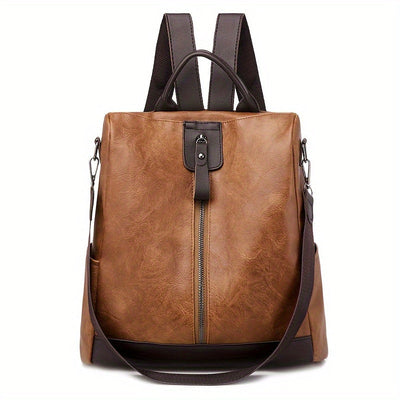 Taschen-Rucksack für Frauen aus veganem PU-PU Leder mit sicherem Design