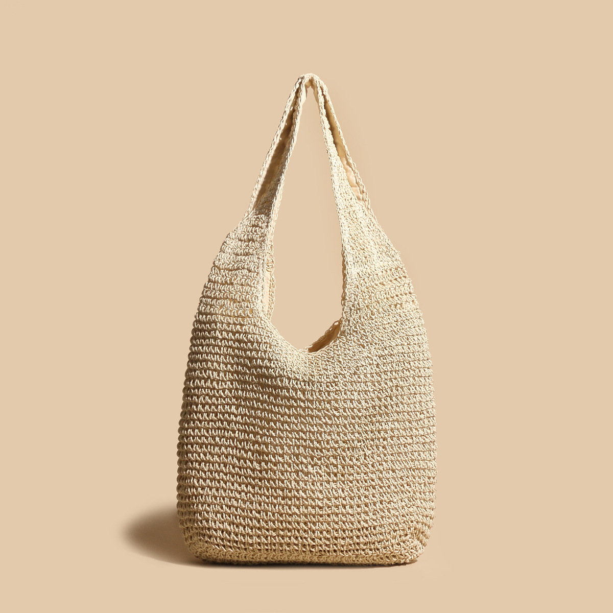 Hobo-Tasche aus Stroh | Handgemacht | Boho Chic