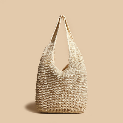 Hobo-Tasche aus Stroh | Handgemacht | Boho Chic