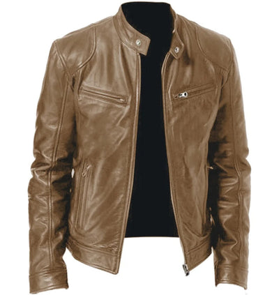 Brodie PU-PU Lederjacke mit Stehkragen