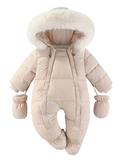 Frosty Baby Strampler - Luxe Winter-Overall mit Kapuze für die kälteren Monate