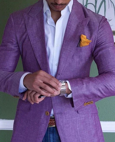 Eleganter natürliche Texturblazer für Männer