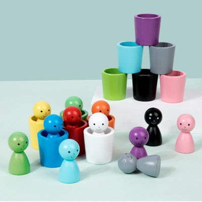 Montessori-Farbsortierbecher