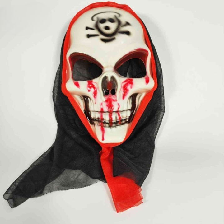 Grimora Set | Zubehör für Halloween-Umhang, Skelettmasken und Sichel