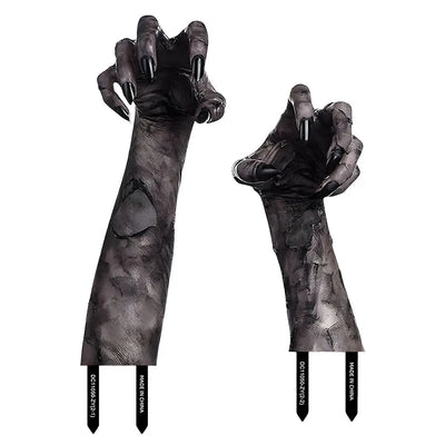 Simulación 3D de mano fantasma de Halloween de 2 piezas: decoración espeluznante para jardín y exterior.