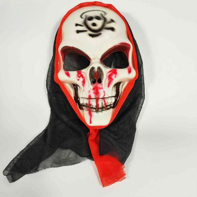 Grimora Set | Zubehör für Halloween-Umhang, Skelettmasken und Sichel