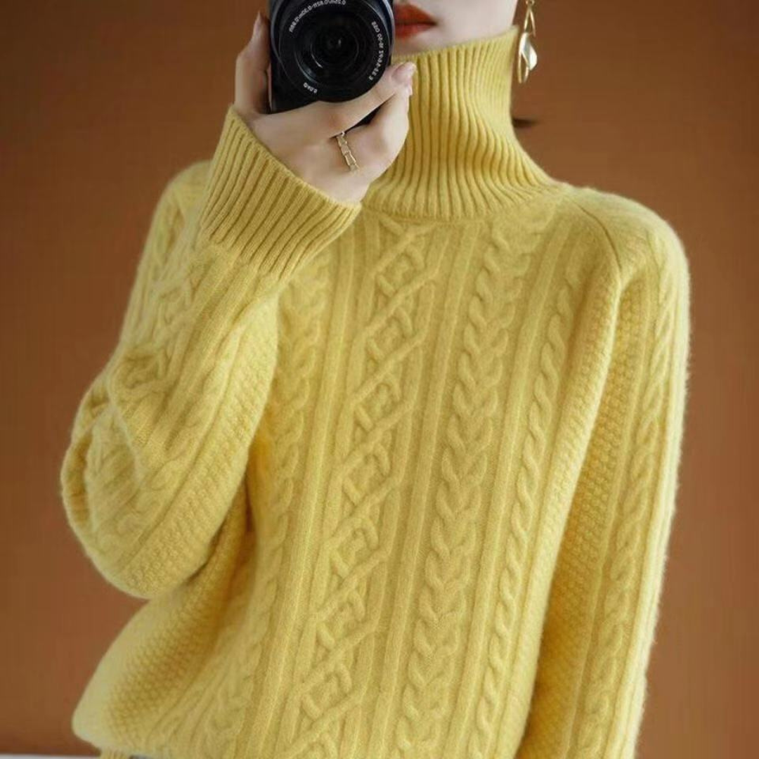 Judy | Damenstrickpullover | Rollkragenpullover | Warm
