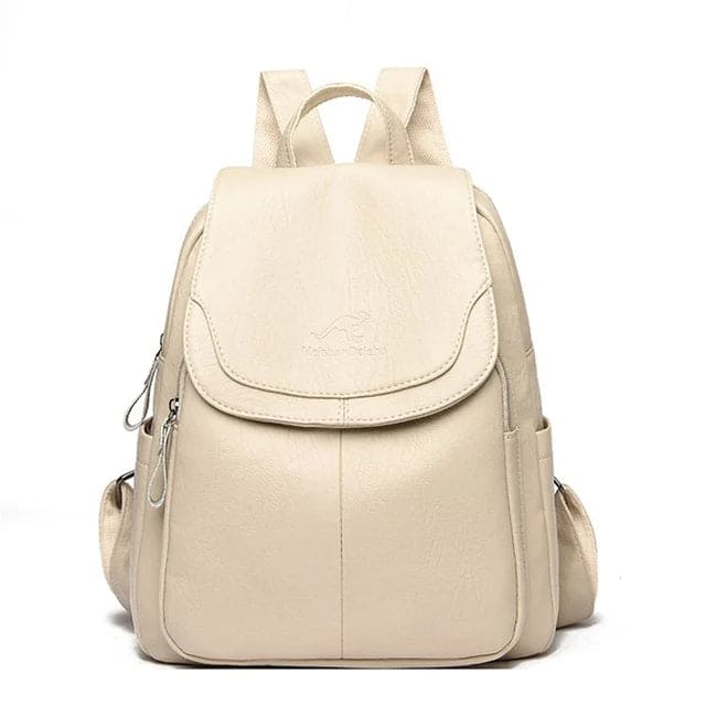 Diebstahlsicherer PU Lederrucksack für stilvolle Frauen | Edah