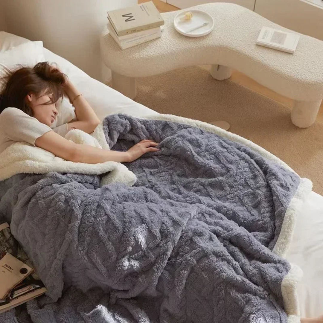 Warme Winterdecke für kalte Nächte – Dick, Flauschig & Stilvoll für Schlafzimmer & Sofa