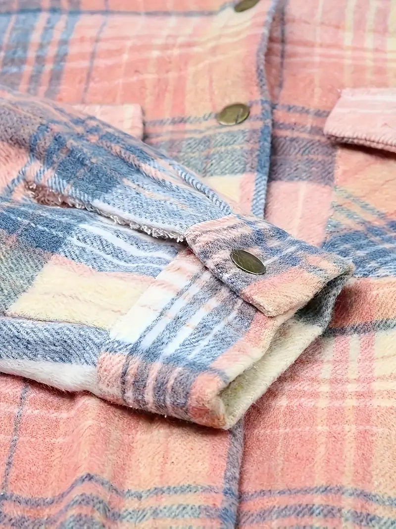 Karierte Jacke mit Reißverschluss