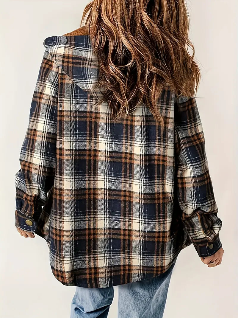 Emma | Karierte Jacke mit Reißverschluss