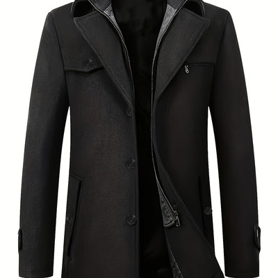 Floris | Chaqueta casual con cremallera para hombre, lisa