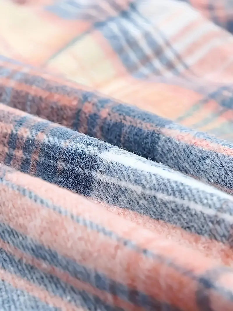 Karierte Jacke mit Reißverschluss