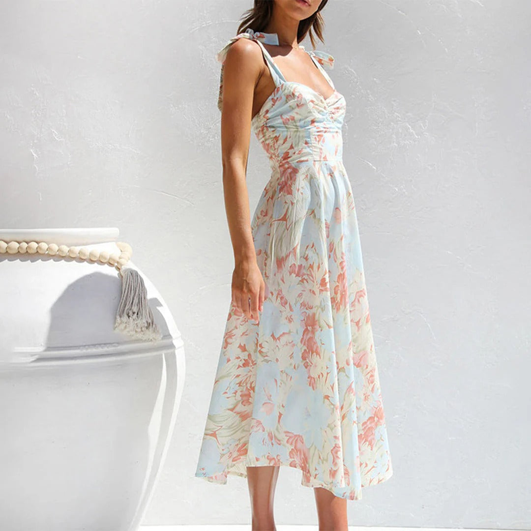 Agnes - Modische Floral Midikleider