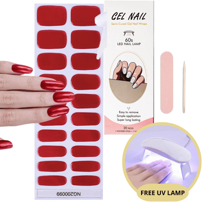 Gel-Nagelsticker-Set mit UV-Lampe