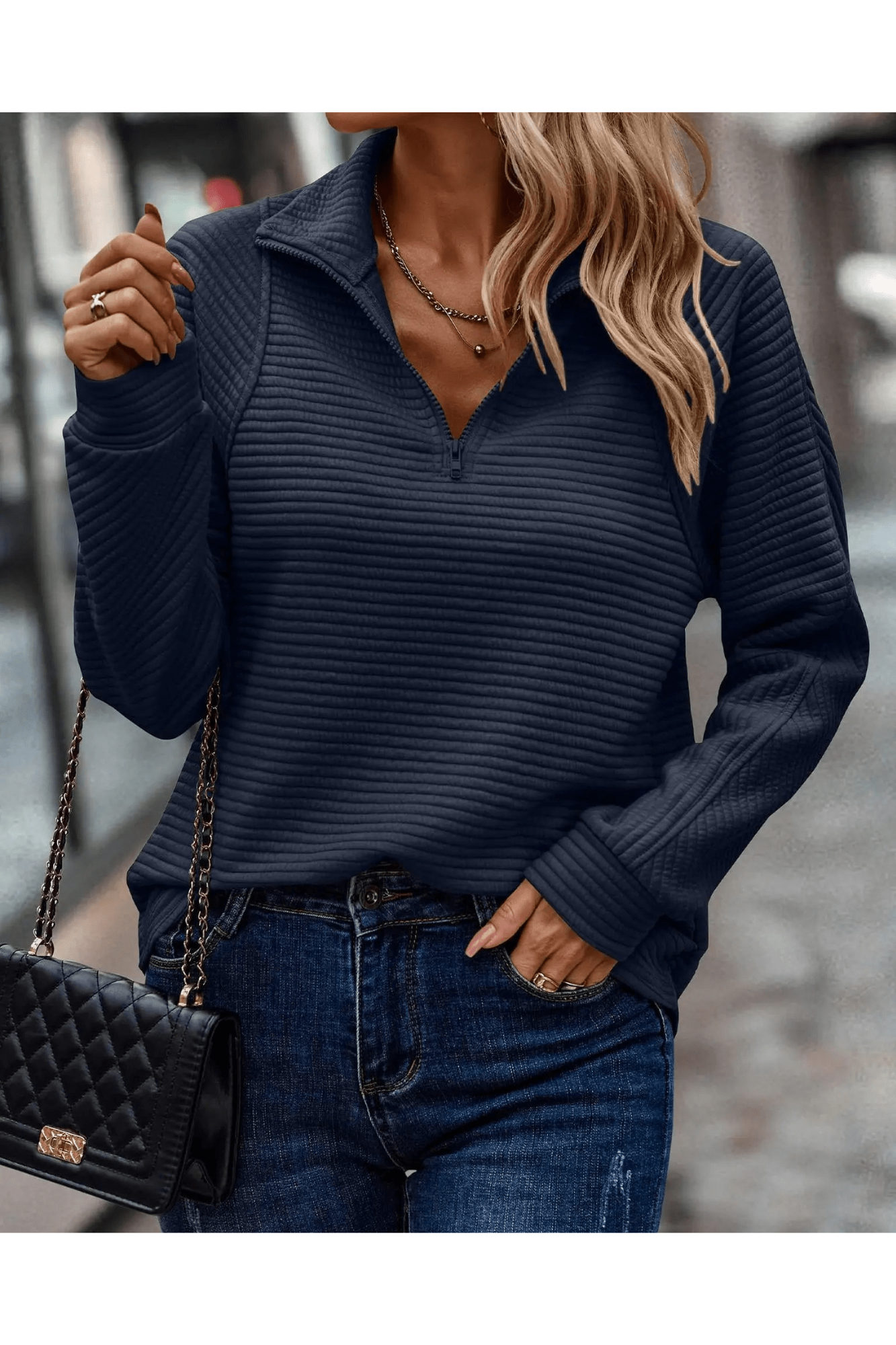Nora | Damen Pullover mit V-Ausschnitt