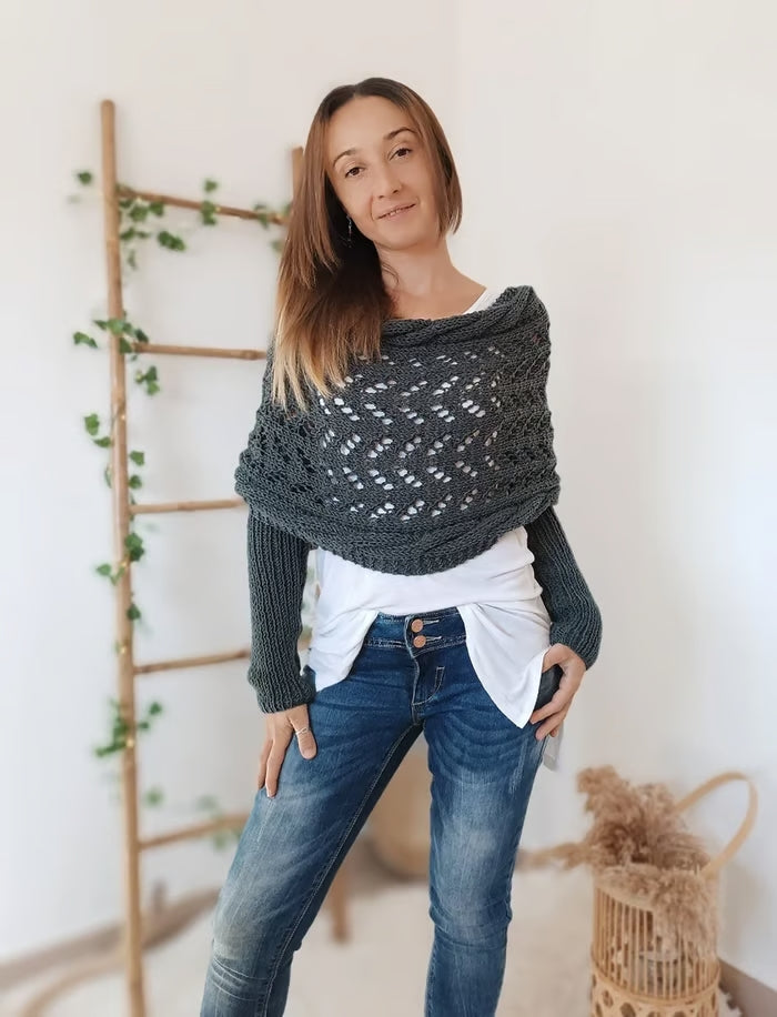 Kuscheliges Wickeltuch im Bohemian-Stil für Damen