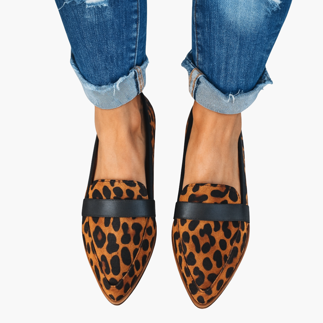 Damenmokassins aus luxe stoff