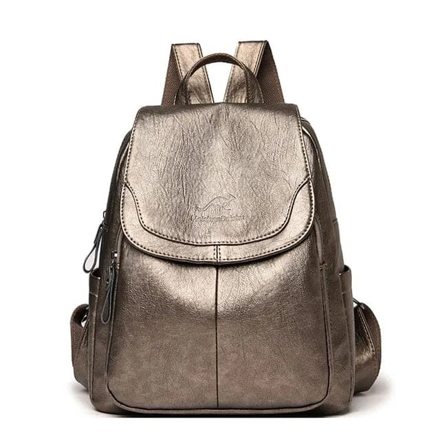 Diebstahlsicherer PU Lederrucksack für stilvolle Frauen | Edah