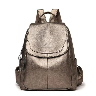 Diebstahlsicherer PU Lederrucksack für stilvolle Frauen | Edah