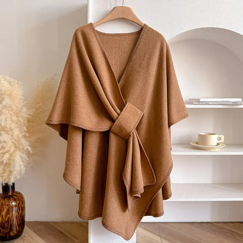 Luxuriöser winddichter Schal-Mantel mit elegantem Fall