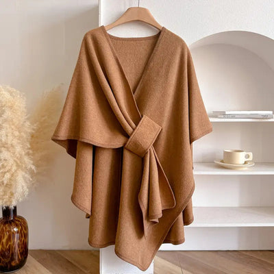 Luxuriöser winddichter Schal-Mantel mit elegantem Fall