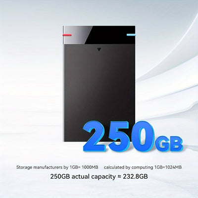 Disco duro externo portátil USB 3.0 (160 GB-500 GB, disco duro móvil de alta velocidad para portátil y teléfono)