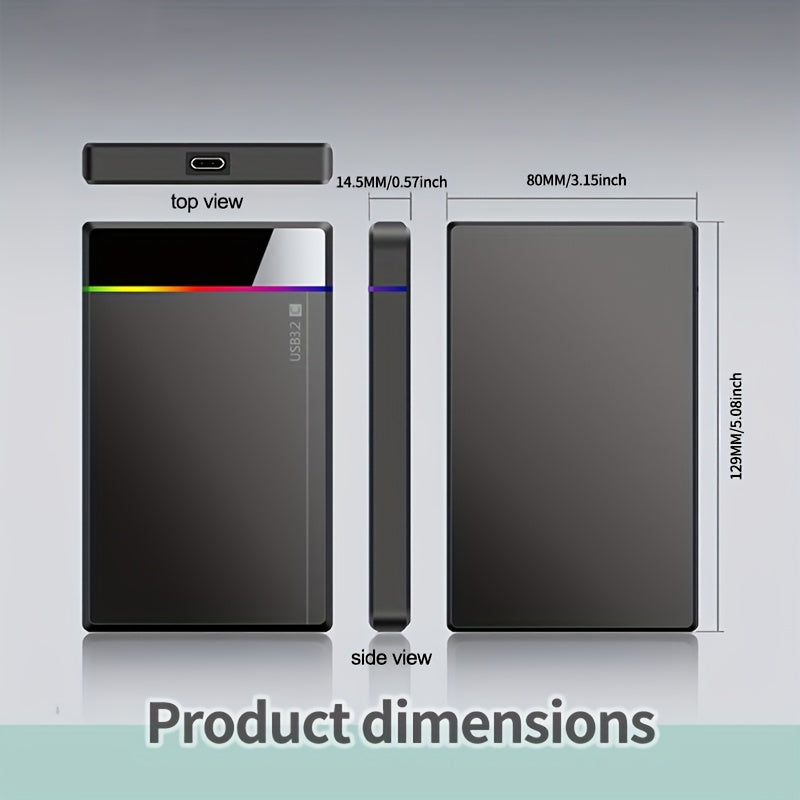 Portabel extern hårddisk USB-C & PD Fast (250 GB-500 GB, för PC, Mac och smarta enheter)