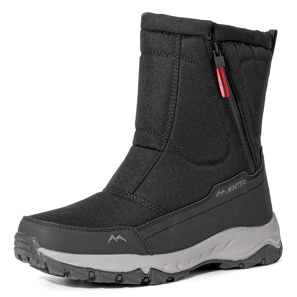 Damen-Winterstiefel mit seitlichem Reißverschluss – wasserdichte, rutschfeste, strapazierfähige Schneestiefel mit warmem Futter