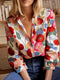 Bluse Vienna Damen rot mit Blumenmuster stilvoll feminin Sommer
